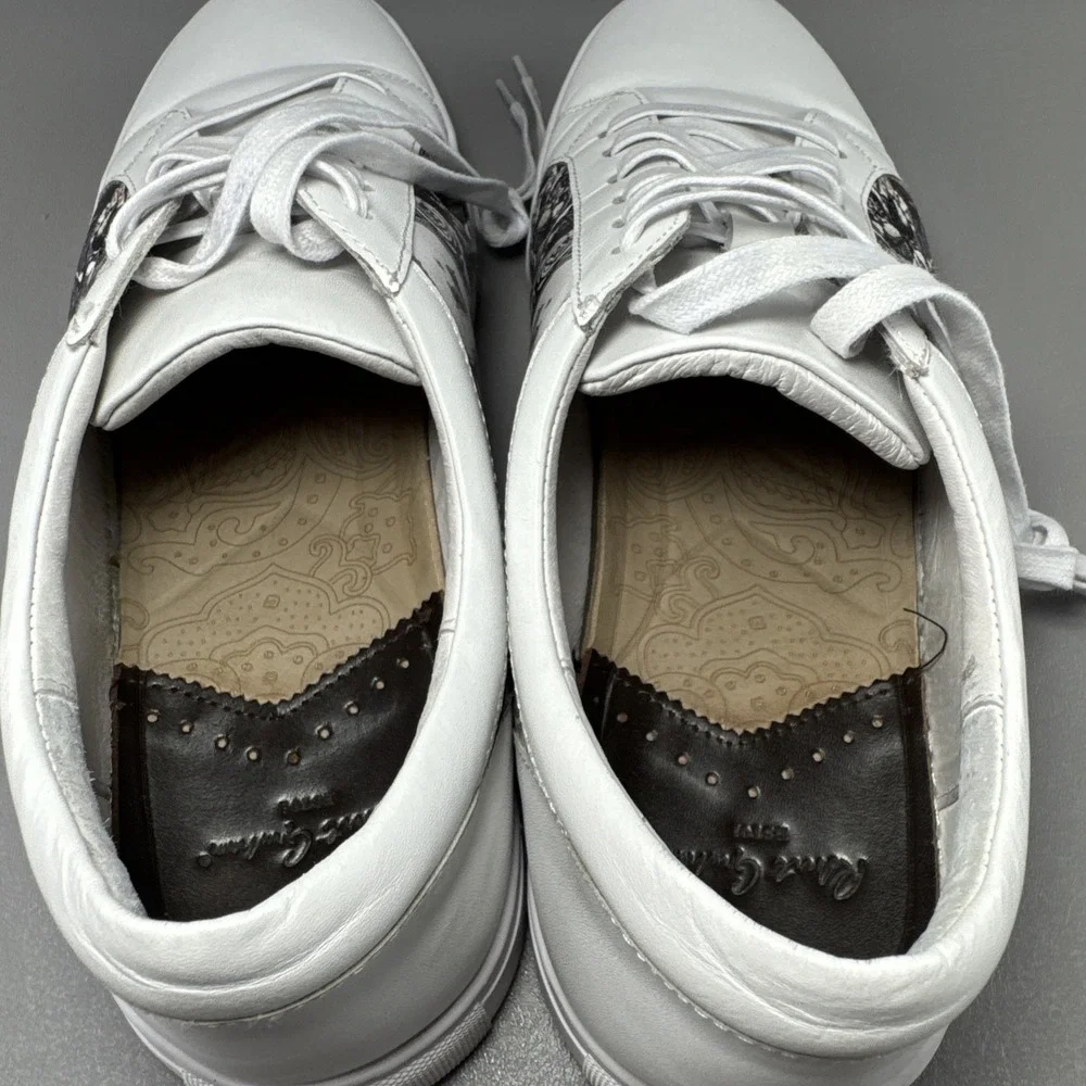Robert Graham Gram RG5493L Mens White Leather Lifestyle Casual Sneakers Size 9.5